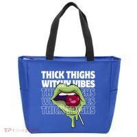 Thick Thighs Witchy Vibes Halloween Bad Witch Energy Gift Tote Bag thumb 0