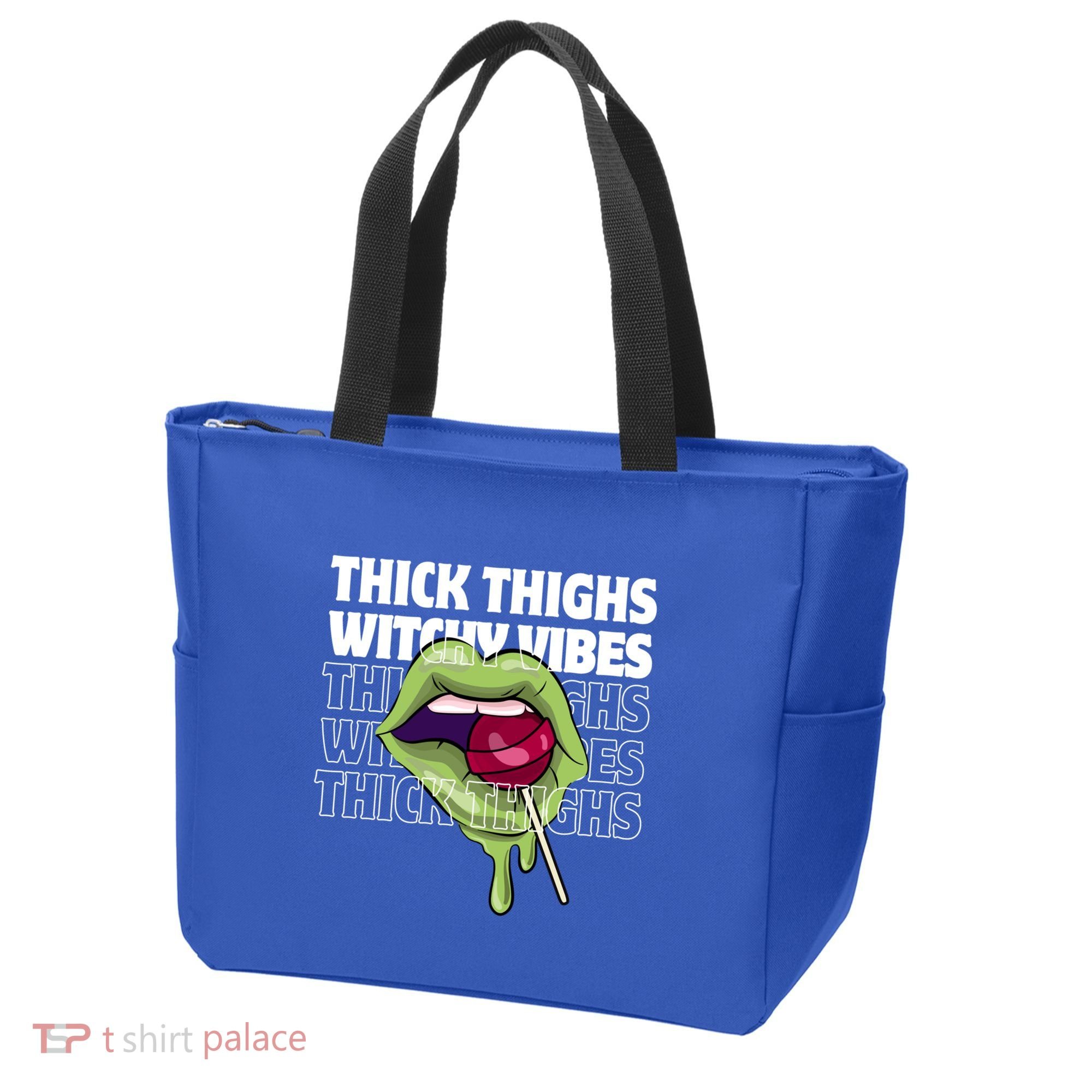 Thick Thighs Witchy Vibes Halloween Bad Witch Energy Gift Tote Bag