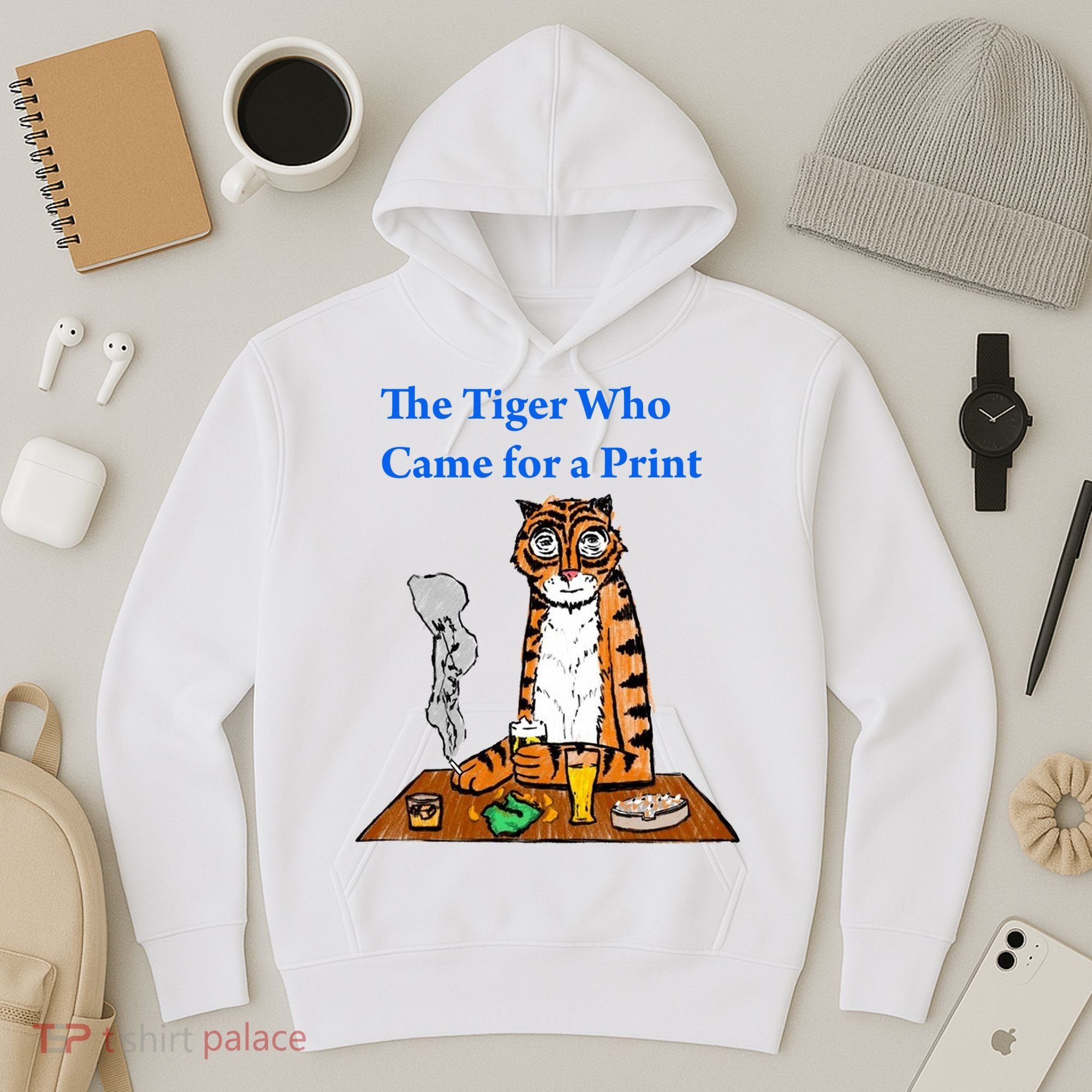 The Tiger Who Came For A Pint Hoodie