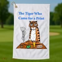 The Tiger Who Came For A Pint Golf Towel thumb 1