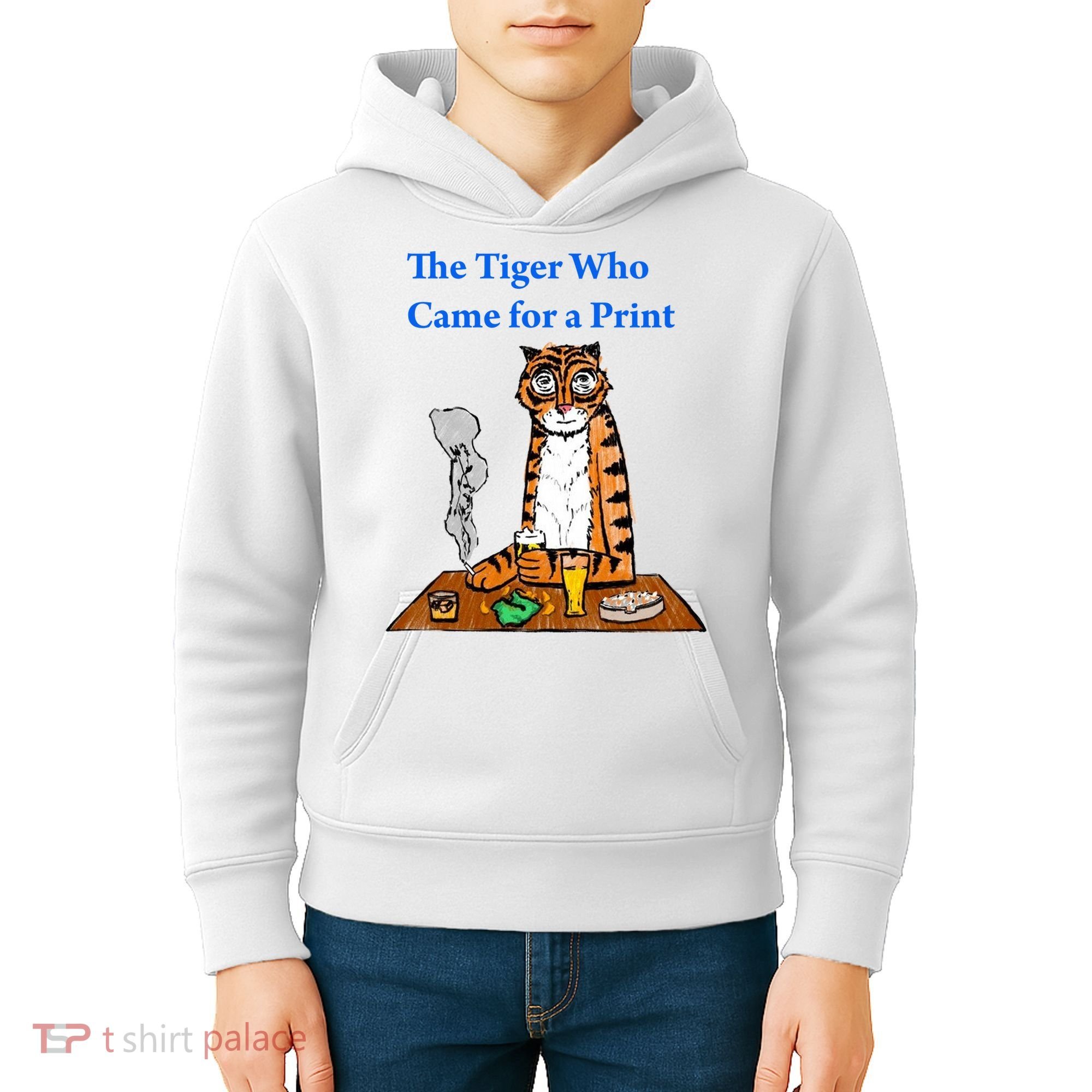 The Tiger Who Came For A Pint Kids Hoodie