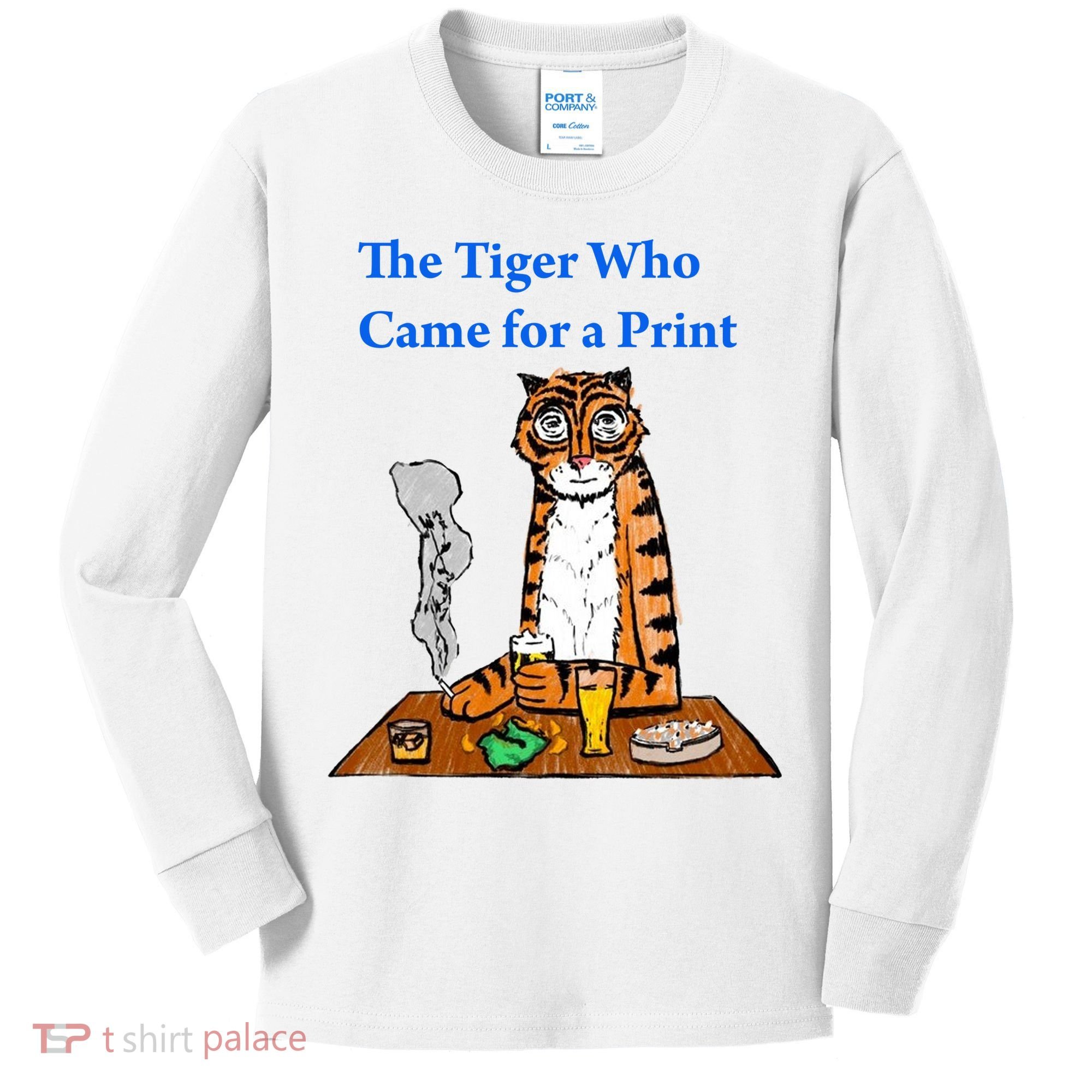 The Tiger Who Came For A Pint Kids Long Sleeve Shirt