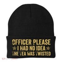 The Tea Was Twisted Quote Beanie thumb 0