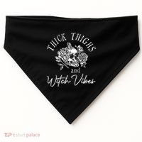 Thick Thighs Witchy Vibes USA-Made Doggie Bandana thumb 0
