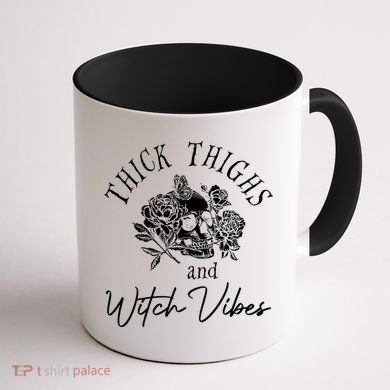 Thick Thighs Witchy Vibes Coffee Mug back