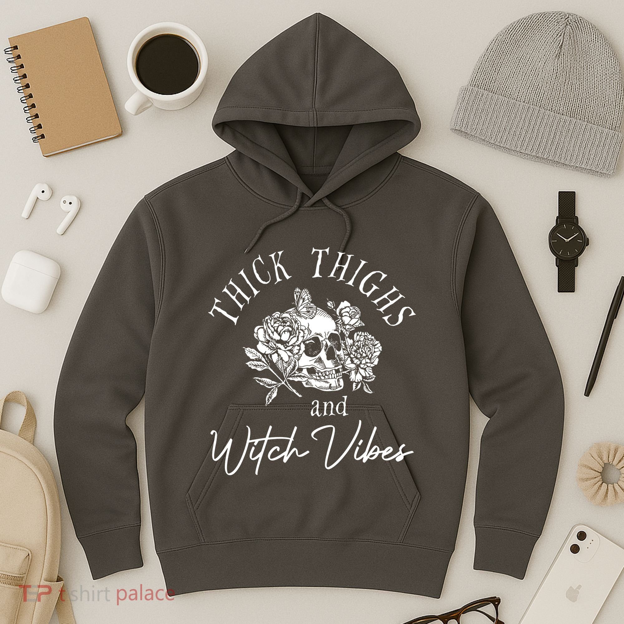 Thick Thighs Witchy Vibes Hoodie