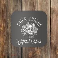 Thick Thighs Witchy Vibes Coaster thumb 0
