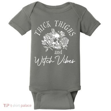 Thick Thighs Witchy Vibes Baby Bodysuit