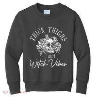 Thick Thighs Witchy Vibes Kids Sweatshirt thumb 0