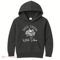 Thick Thighs Witchy Vibes Kids Hoodie thumb 0