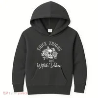 Thick Thighs Witchy Vibes Kids Hoodie thumb 0