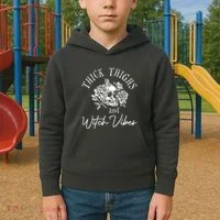 Thick Thighs Witchy Vibes Kids Hoodie thumb 2