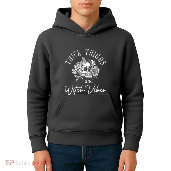 Thick Thighs Witchy Vibes Kids Hoodie