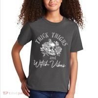 Thick Thighs Witchy Vibes Kids T-Shirt thumb 2