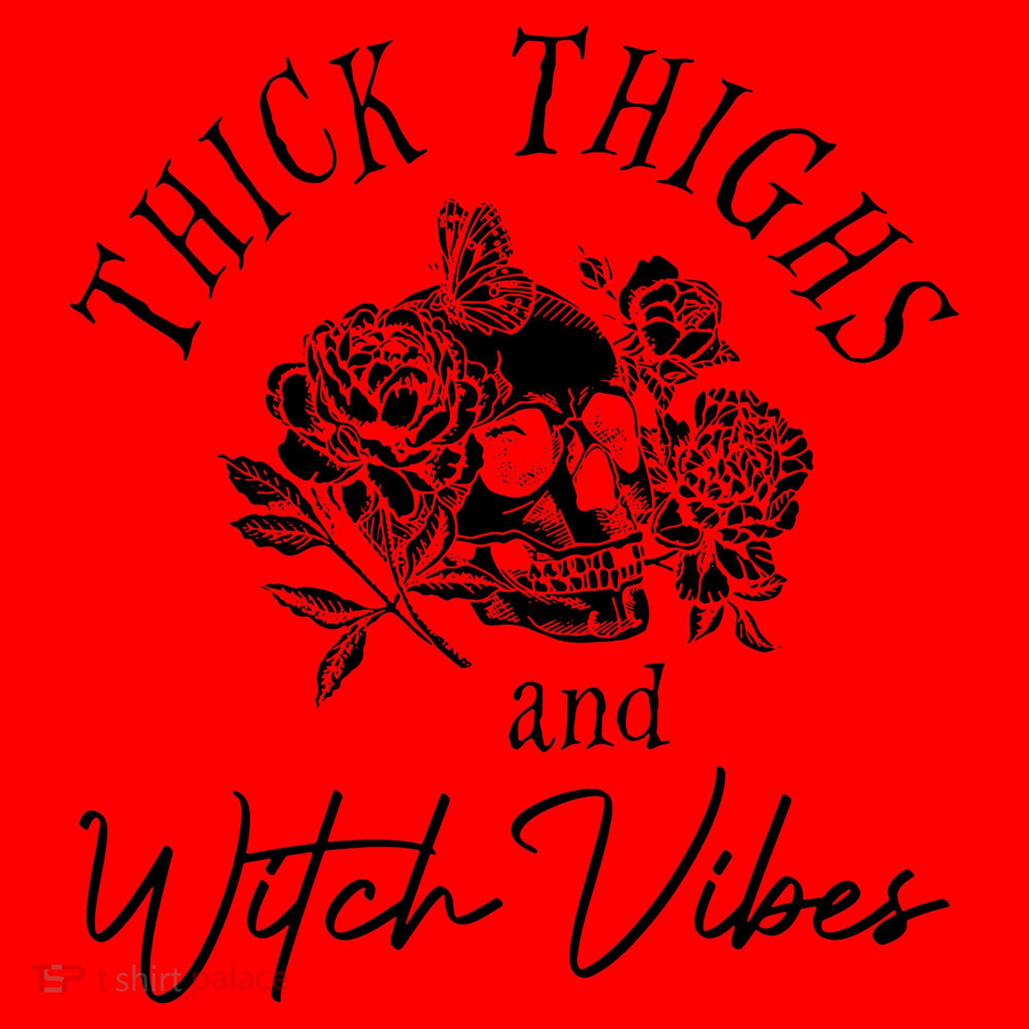 Thick Thighs Witchy Vibes Santa Hat
