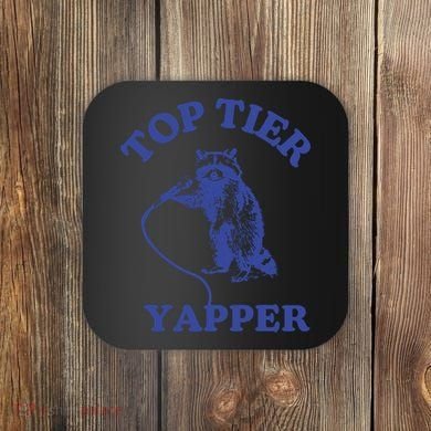 Top Tier Yapper Meme Retro Cartoon Coaster