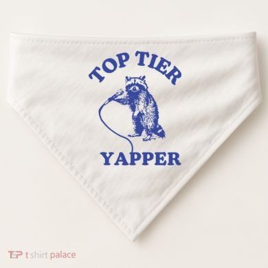 Top Tier Yapper Meme Retro Cartoon USA-Made Doggie Bandana