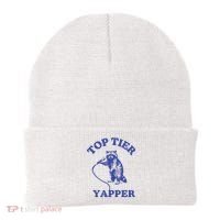 Top Tier Yapper Meme Retro Cartoon Beanie thumb 0