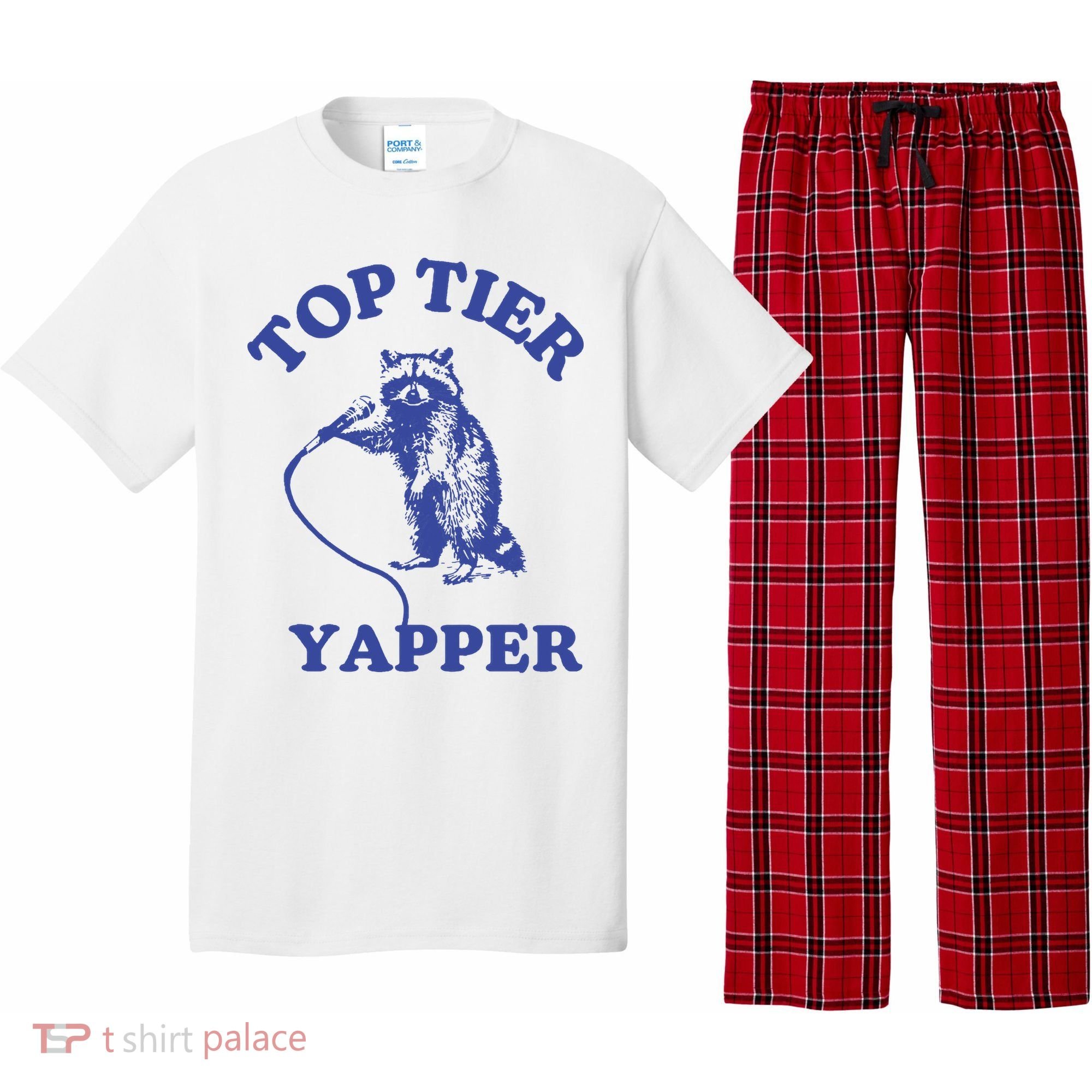 Top Tier Yapper Meme Retro Cartoon Pajama Set