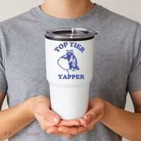 Top Tier Yapper Meme Retro Cartoon Tumbler thumb 2