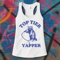 Top Tier Yapper Meme Retro Cartoon Women's Tank Top thumb 3