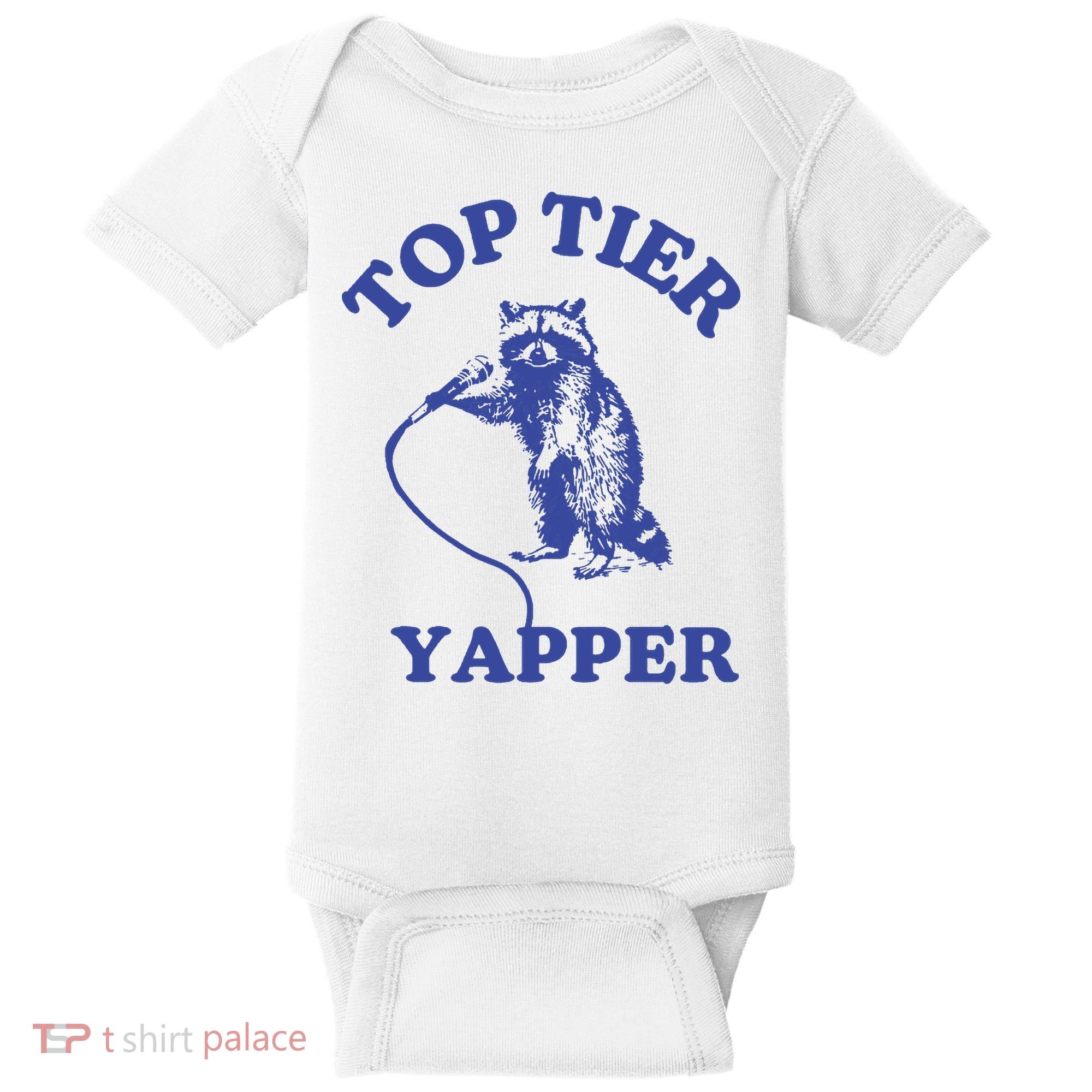 Top Tier Yapper Meme Retro Cartoon Baby Bodysuit