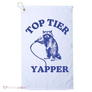 Top Tier Yapper Meme Retro Cartoon Golf Towel