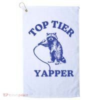 Top Tier Yapper Meme Retro Cartoon Golf Towel thumb 0