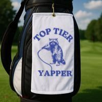 Top Tier Yapper Meme Retro Cartoon Golf Towel thumb 2