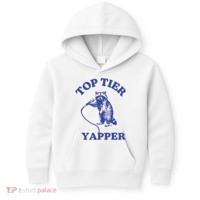 Top Tier Yapper Meme Retro Cartoon Kids Hoodie