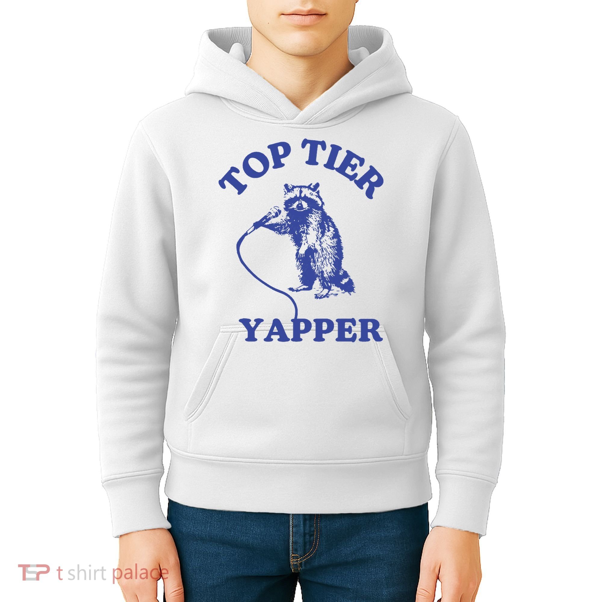 Top Tier Yapper Meme Retro Cartoon Kids Hoodie