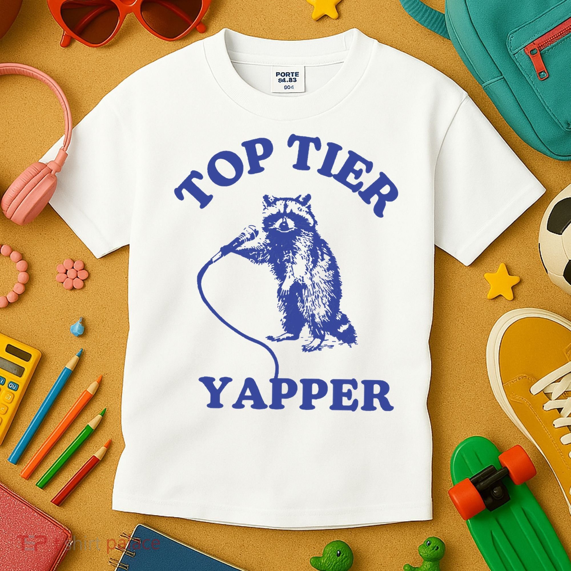 Top Tier Yapper Meme Retro Cartoon Kids T-Shirt