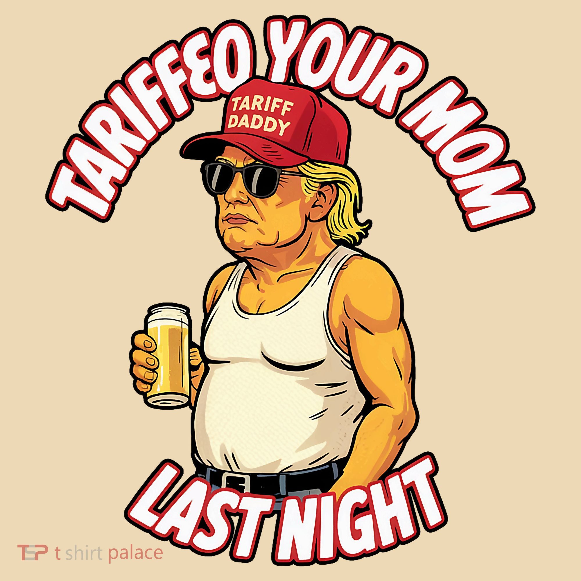 Trump Tariffied Your Mom Last Night Beer Funny Tote Bag