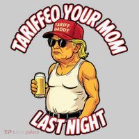 Trump Tariffied Your Mom Last Night Beer Funny Kids Tie-Dye T-Shirt thumb 3