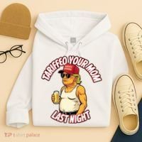 Trump Tariffied Your Mom Last Night Beer Funny Hoodie thumb 4