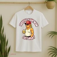 Trump Tariffied Your Mom Last Night Beer Funny T-Shirt thumb 2