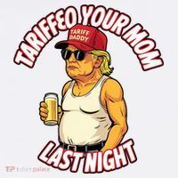 Trump Tariffied Your Mom Last Night Beer Funny Women's Hoodie thumb 2
