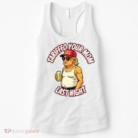 Trump Tariffied Your Mom Last Night Beer Funny Women's Tank Top thumb 0