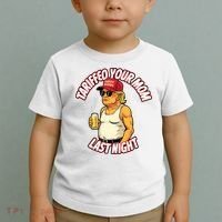 Trump Tariffied Your Mom Last Night Beer Funny Toddler T-Shirt thumb 2