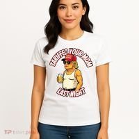 Trump Tariffied Your Mom Last Night Beer Funny Women's T-Shirt thumb 4