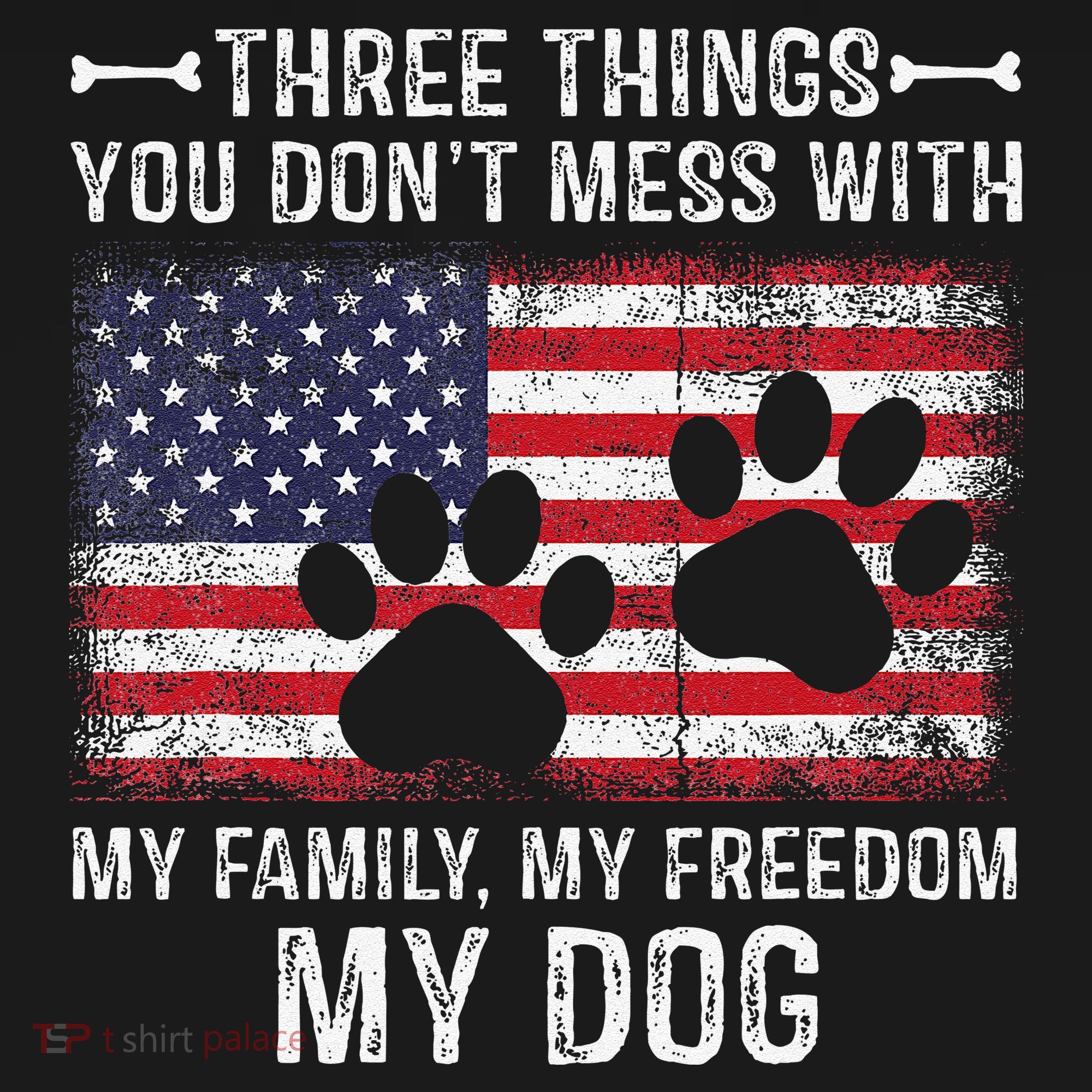 Three Things You Dont Mess With My Family Freedom My Dog Women's Hoodie