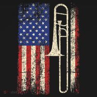 Trombone USA American Flag Jazz Retro Music Women's Tank Top thumb 5