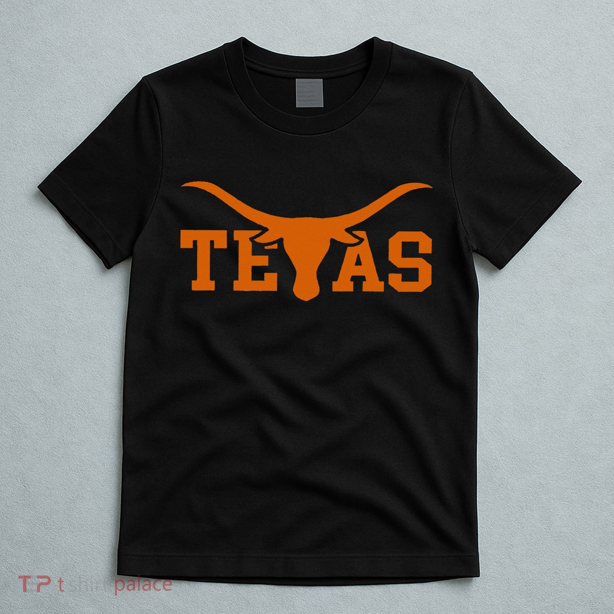 Texas USA Bull American Font T-Shirt