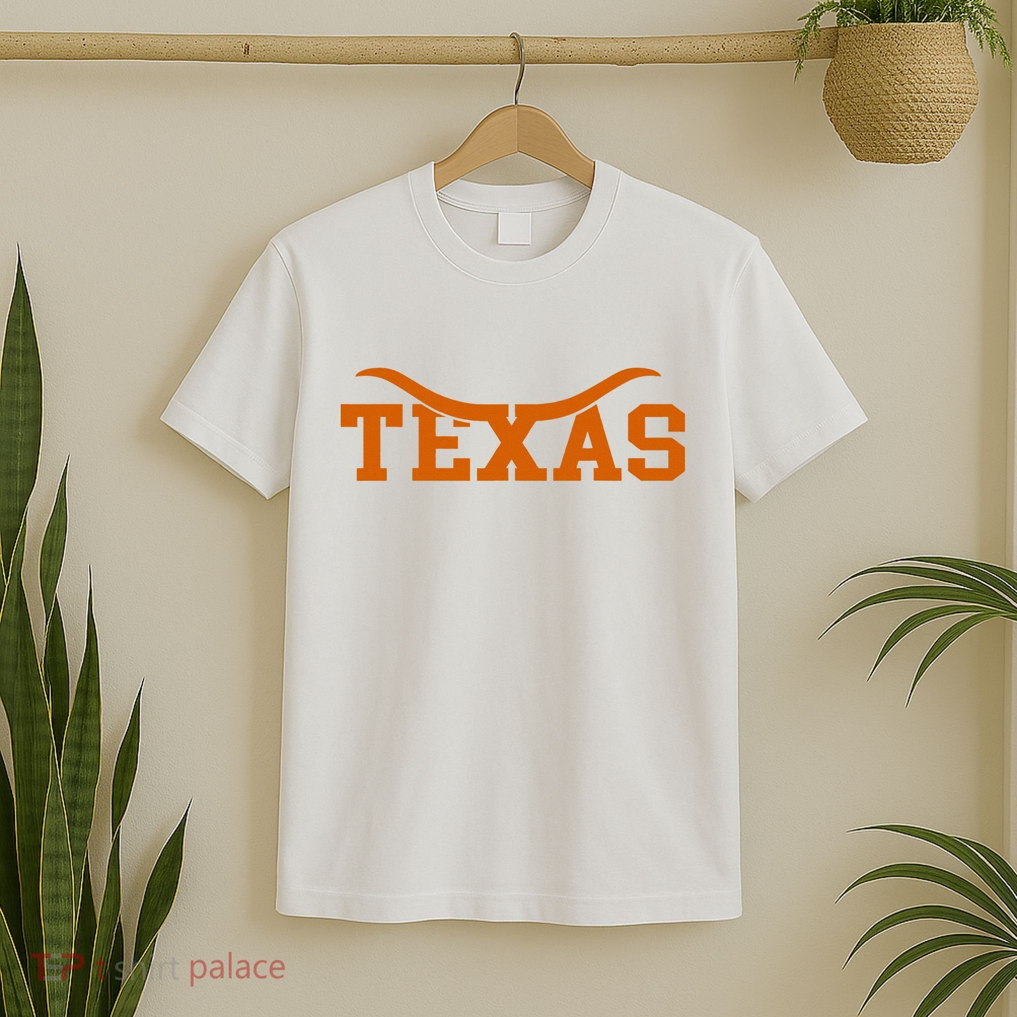 Texas USA Bull American Font T-Shirt