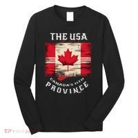 The Usa Canada’S 11th Province Funny Canada Flag Funny Leaf Long Sleeve Shirt thumb 0