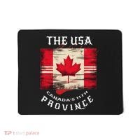 The Usa Canada’S 11th Province Funny Canada Flag Funny Leaf Mousepad thumb 0