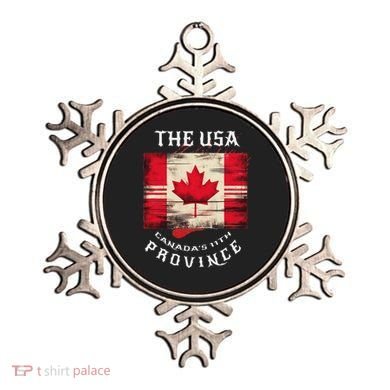 The Usa Canada’S 11th Province Funny Canada Flag Funny Leaf Ornament