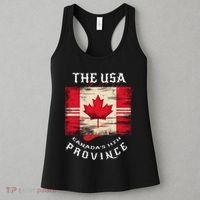 The Usa Canada’S 11th Province Funny Canada Flag Funny Leaf Women's Tank Top thumb 3