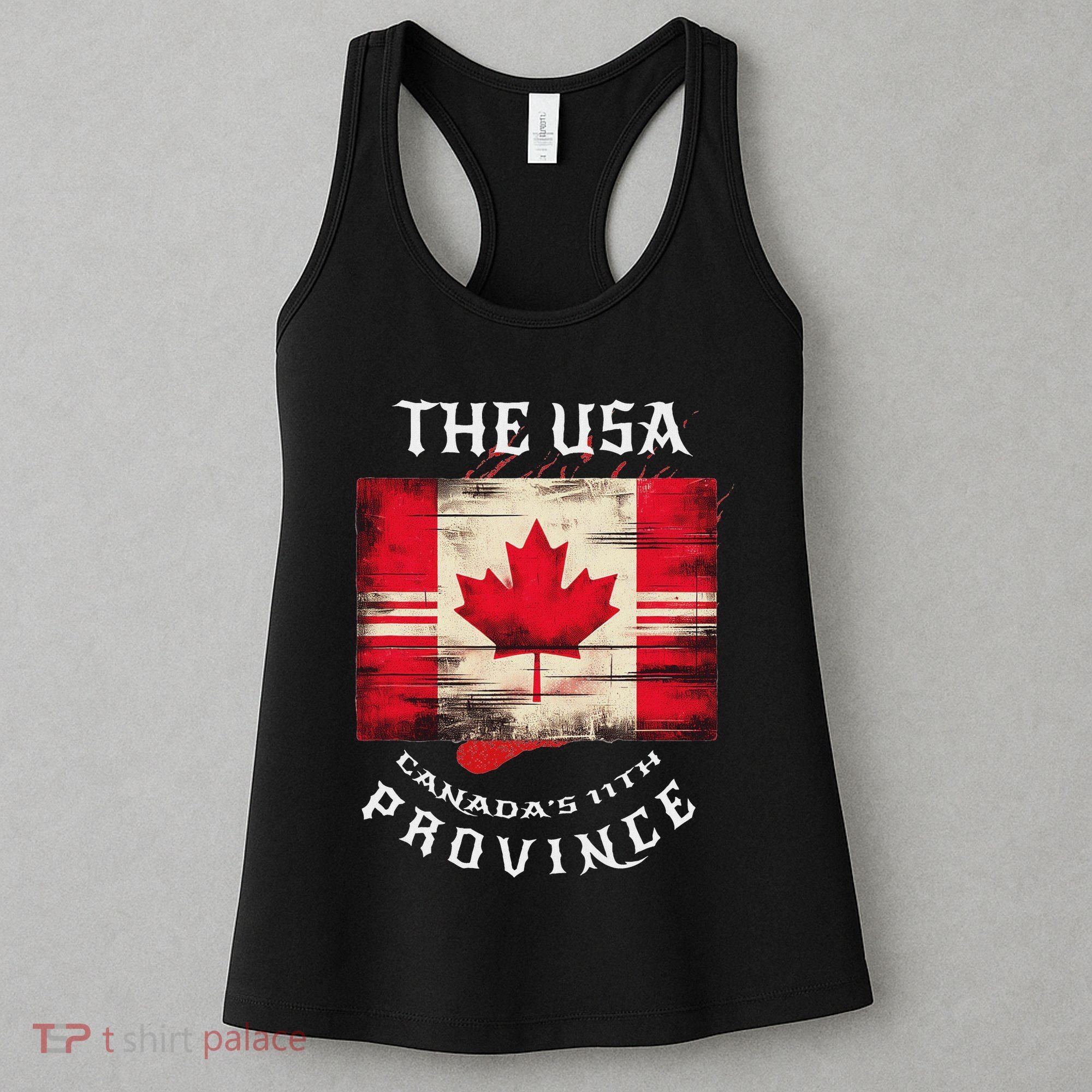 The Usa Canada’S 11th Province Funny Canada Flag Funny Leaf Women's Tank Top