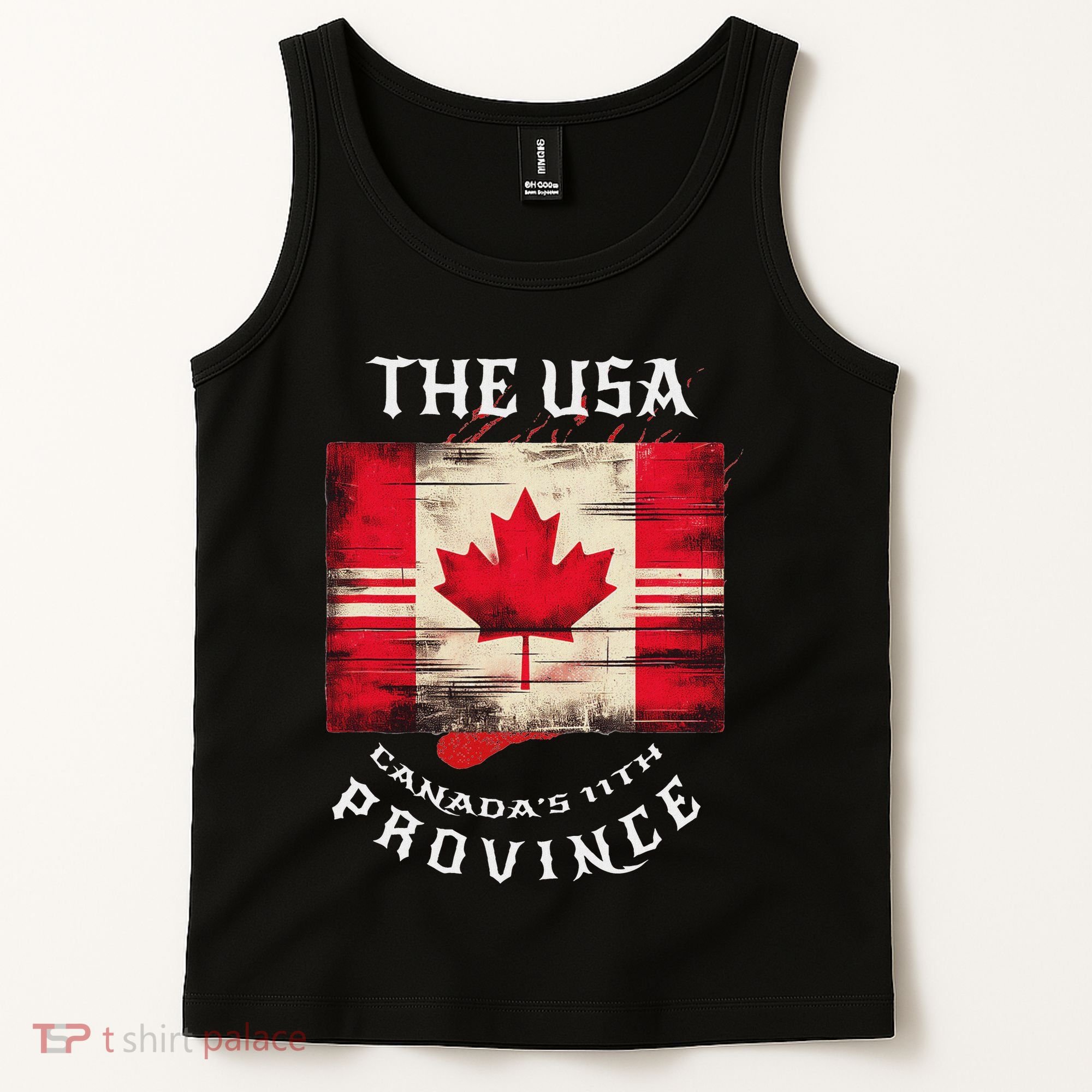 The Usa Canada’S 11th Province Funny Canada Flag Funny Leaf Tank Top